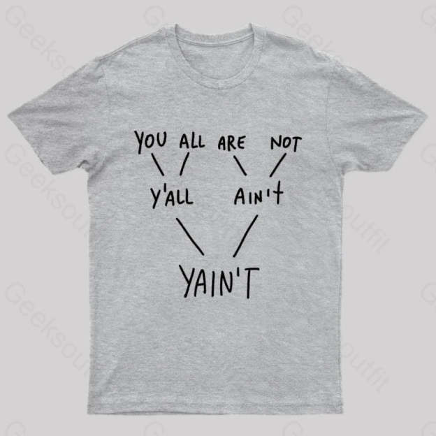 Yaint Verb Origin Geek T-Shirt Grey / S