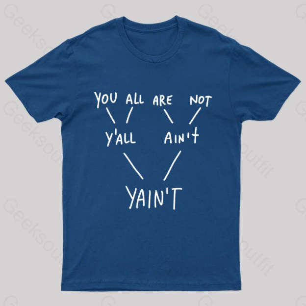 Yaint Verb Origin Geek T-Shirt Navy / S