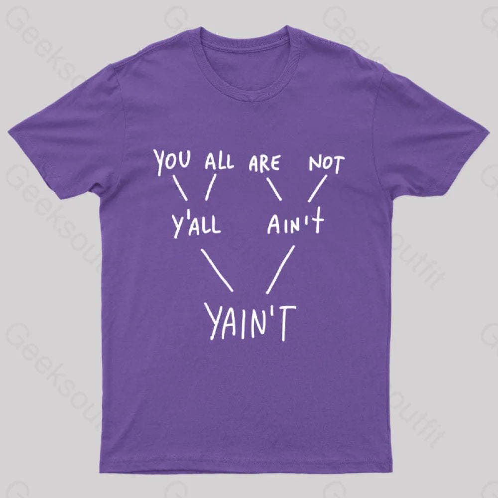 Yaint Verb Origin Geek T-Shirt Purple / S