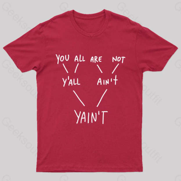 Yaint Verb Origin Geek T-Shirt Red / S