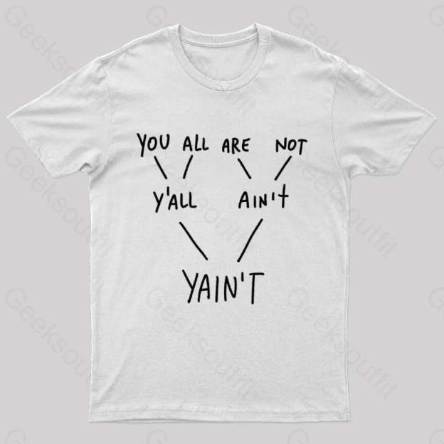 Yaint Verb Origin Geek T-Shirt White / S