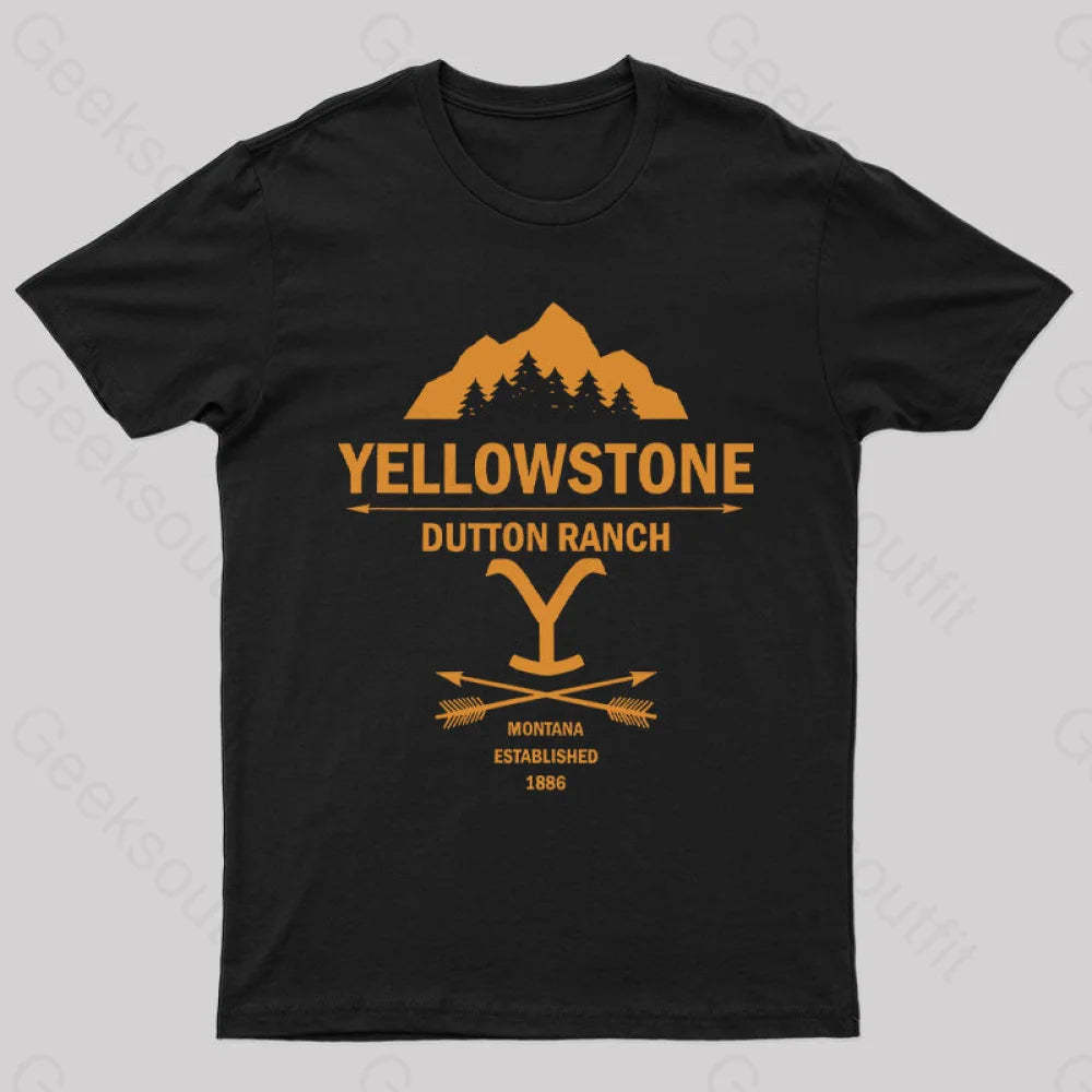 Yellowstone Dutton Ranch Nerd T-Shirt Black / S