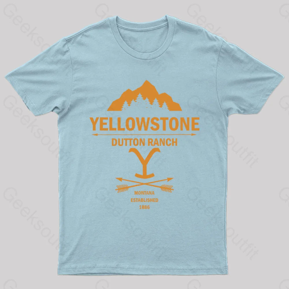 Yellowstone Dutton Ranch Nerd T-Shirt Light Blue / S