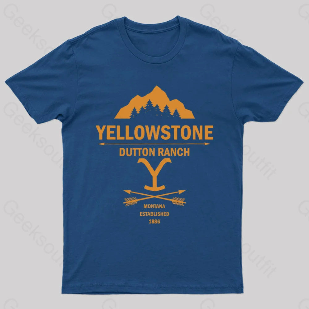 Yellowstone Dutton Ranch Nerd T-Shirt Navy / S