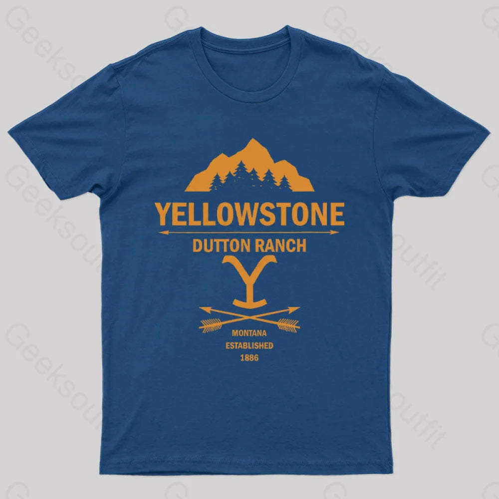 Yellowstone Dutton Ranch Nerd T-Shirt Navy / S