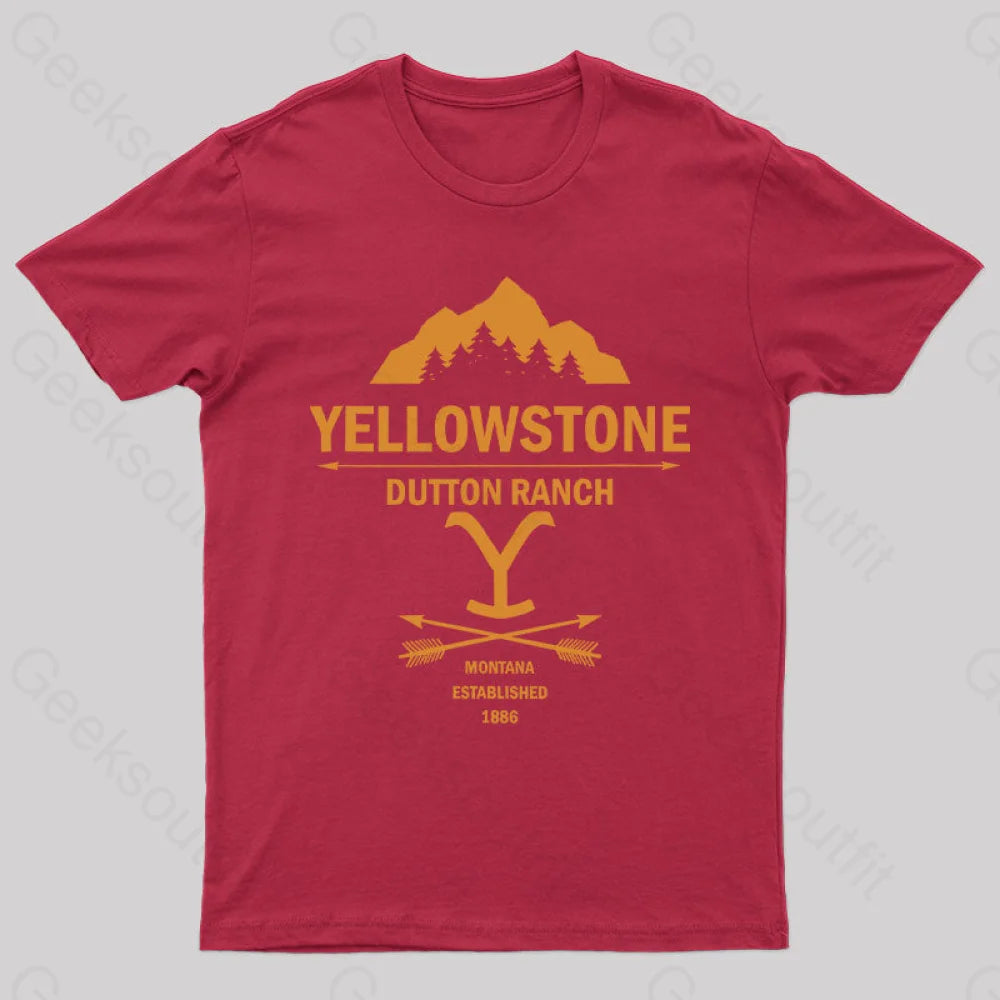 Yellowstone Dutton Ranch Nerd T-Shirt Red / S