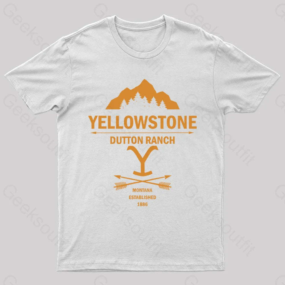 Yellowstone Dutton Ranch Nerd T-Shirt White / S