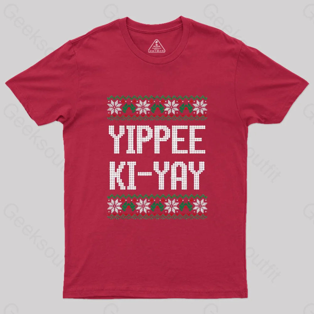 Yippee Ki-Yay Geek T-Shirt Red / S