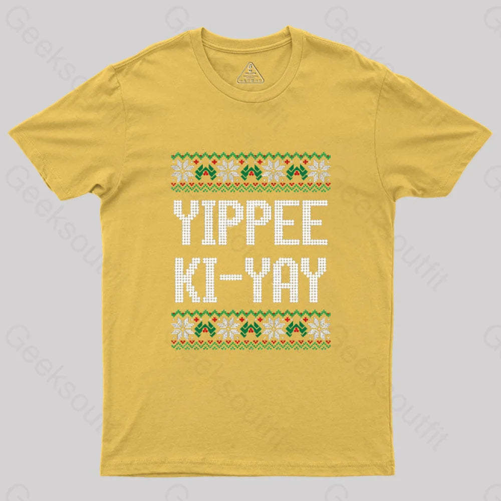 Yippee Ki-Yay Geek T-Shirt Yellow / S