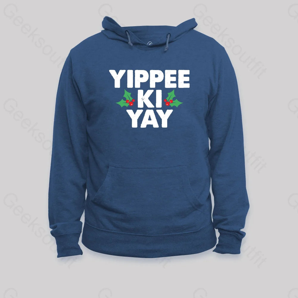 Yippee Ki Yay Hoodie Dark Blue / S
