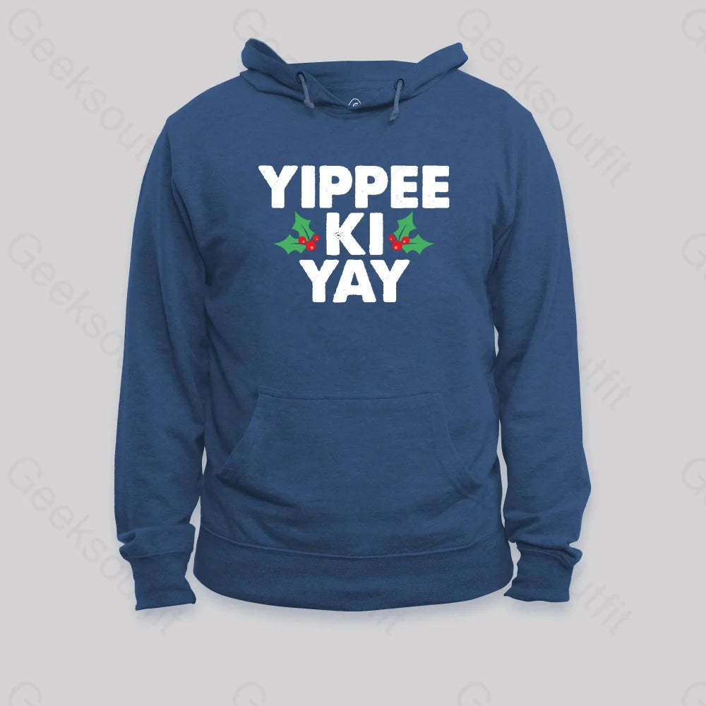 Yippee Ki Yay Hoodie Dark Blue / S