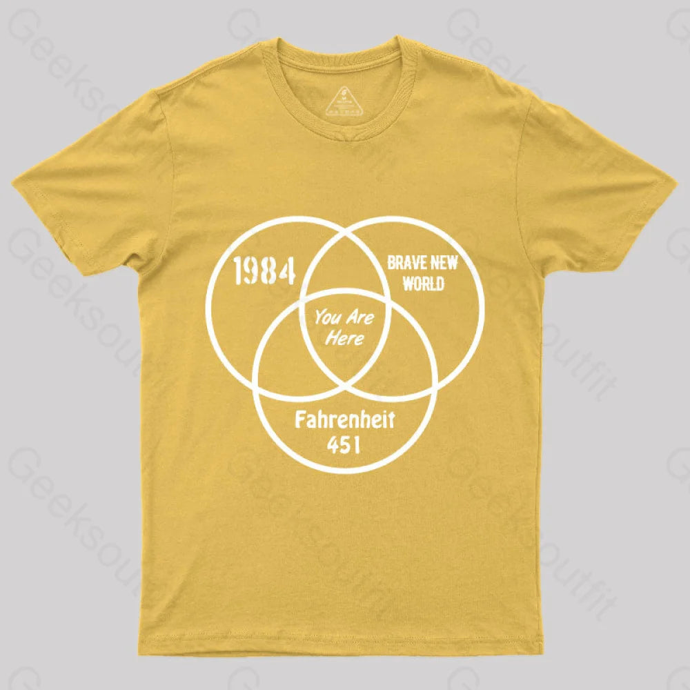 You Are Here Geek T-Shirt Yellow / S