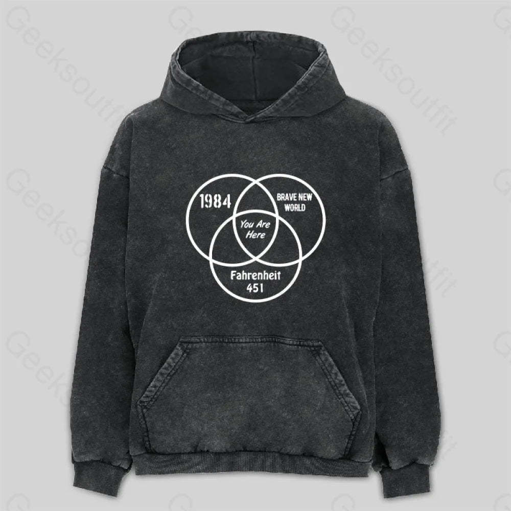 You Are Here Washed Hoodie M