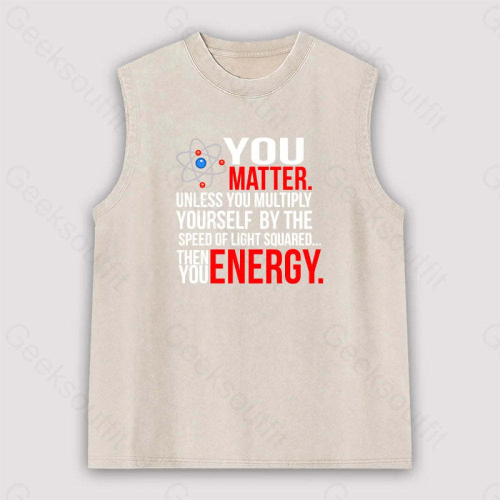 You Matter Unisex Washed Tank Apricot / S