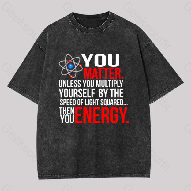 You Matter Washed T-Shirt Black / S