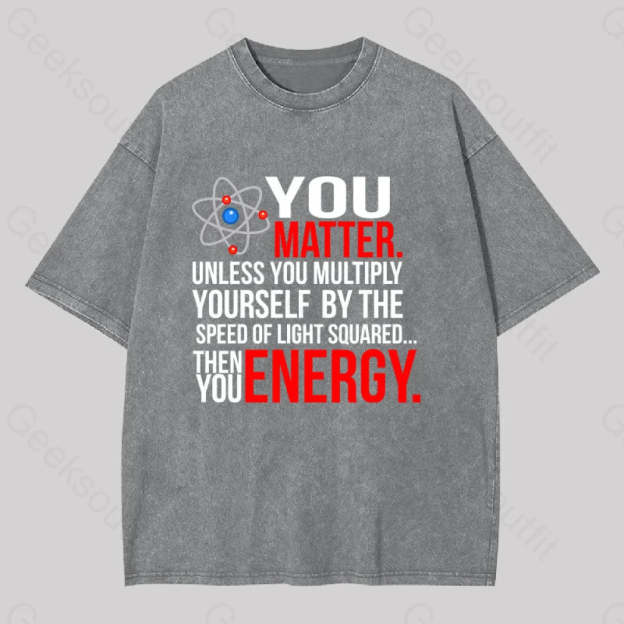 You Matter Washed T-Shirt Grey / S