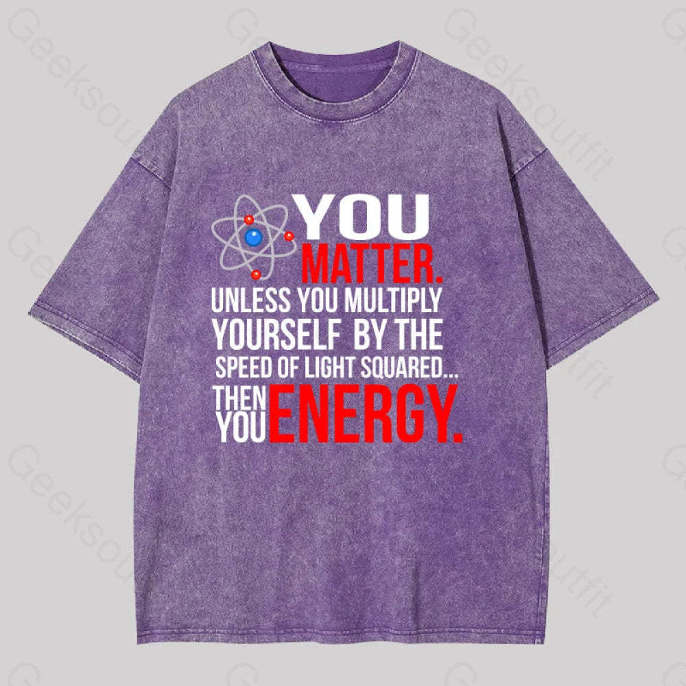 You Matter Washed T-Shirt Purple / S