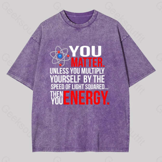 You Matter Washed T-Shirt Purple / S