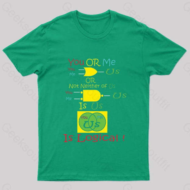 You Or Me Is Us Nerd T-Shirt Green / S