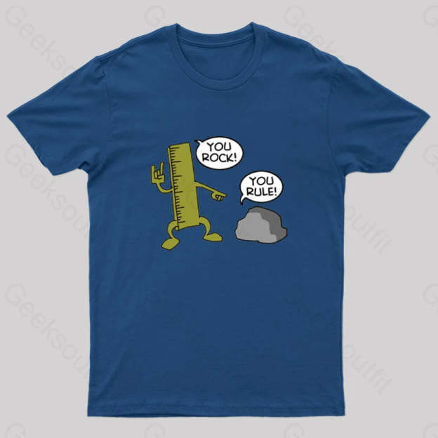 You Rock! Rule! Geek T-Shirt Navy / S
