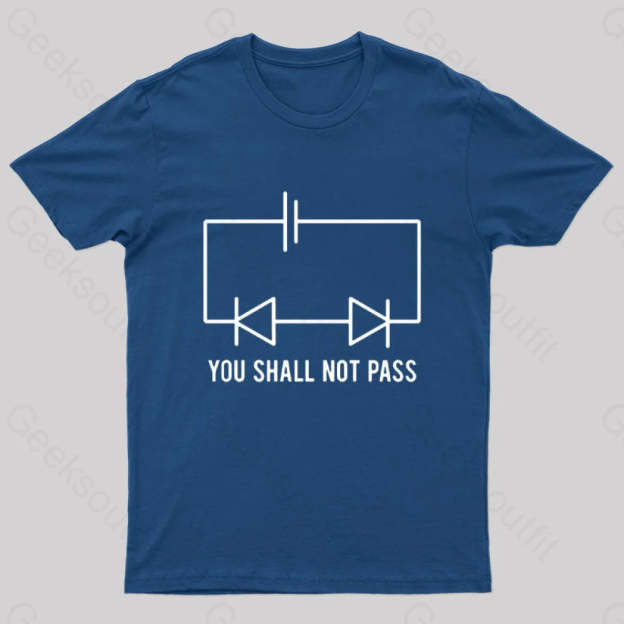 You Shall Not Pass Nerd T-Shirt Navy / S