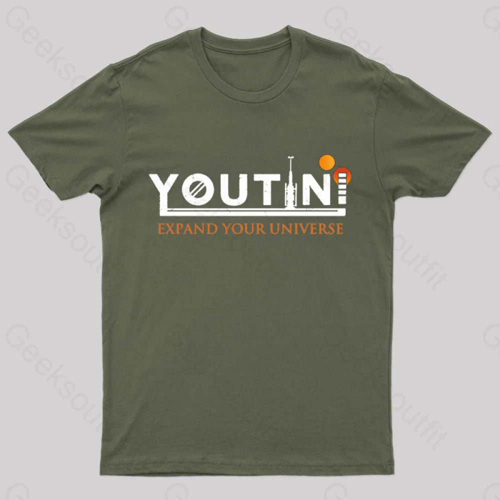 Youtini Expaned Your Universe Nerd T-Shirt Army Green / S