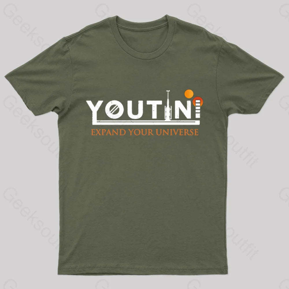 Youtini Expaned Your Universe Nerd T-Shirt Army Green / S