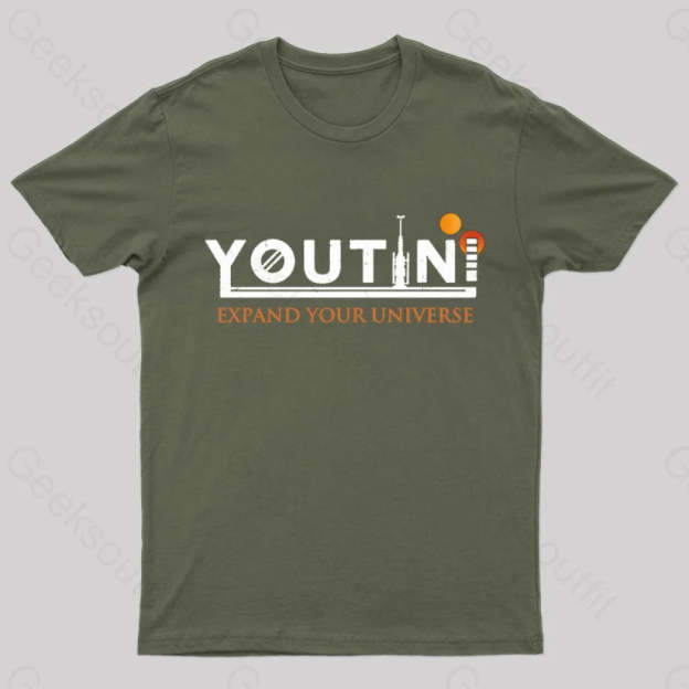 Youtini Expaned Your Universe Nerd T-Shirt Army Green / S
