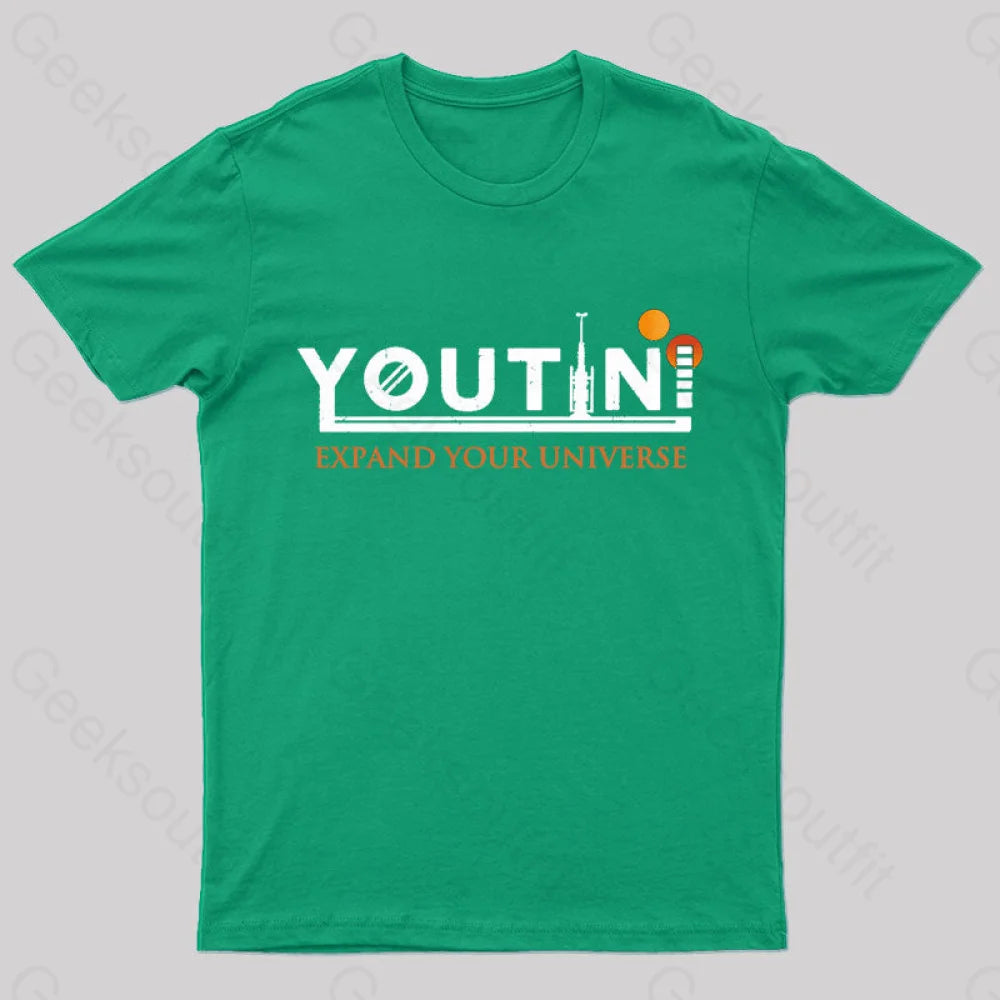 Youtini Expaned Your Universe Nerd T-Shirt Green / S