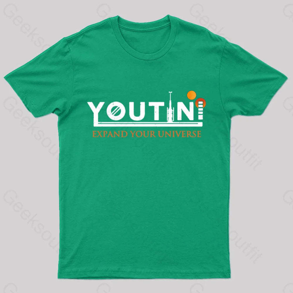 Youtini Expaned Your Universe Nerd T-Shirt Green / S