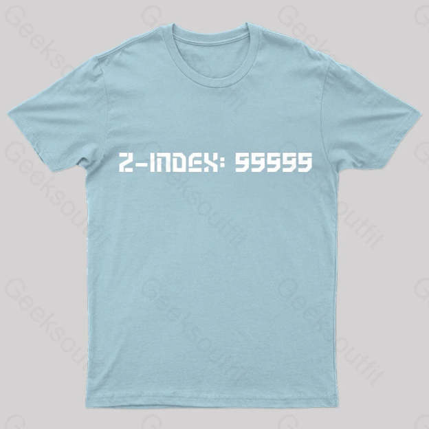 Z-Index 99999 Nerd T-Shirt Light Blue / S
