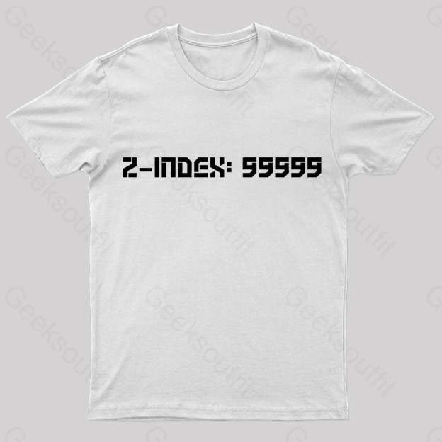 Z-Index 99999 Nerd T-Shirt White / S