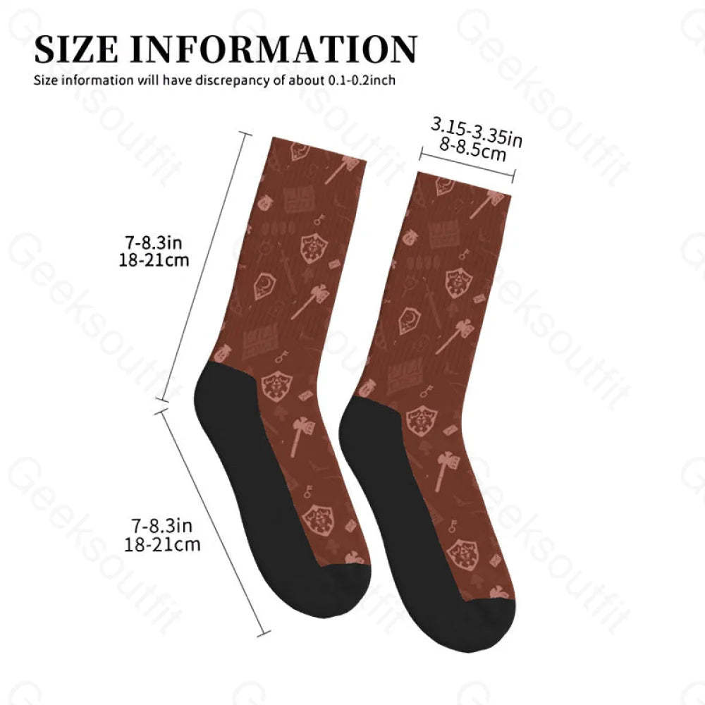 Zelda Game Pattern Men’s Socks