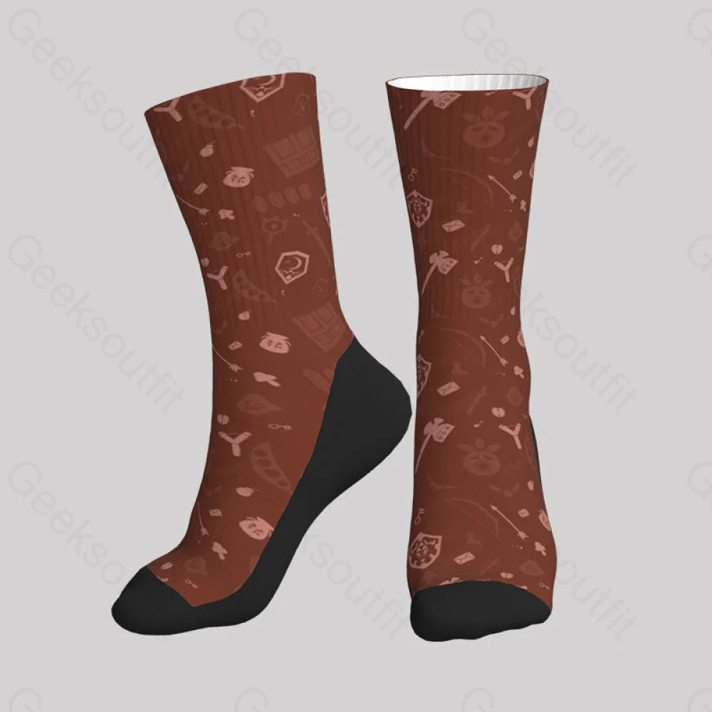 Zelda Game Pattern Men’s Socks