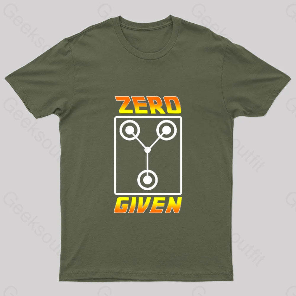 Zero Flux Given Geek T-Shirt Army Green / S