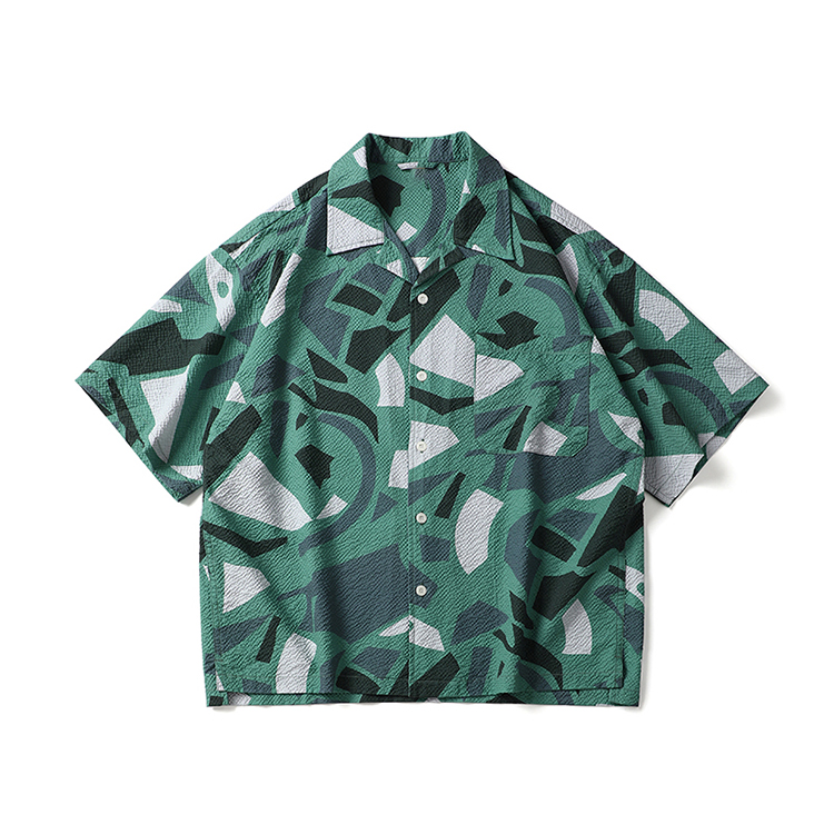 American Hawaiian Style Smooth Fabric Breathable Shirt