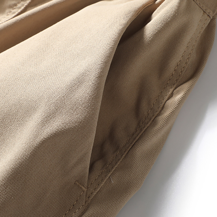 Classic American Workwear Style Khaki Men's Straight Shorts