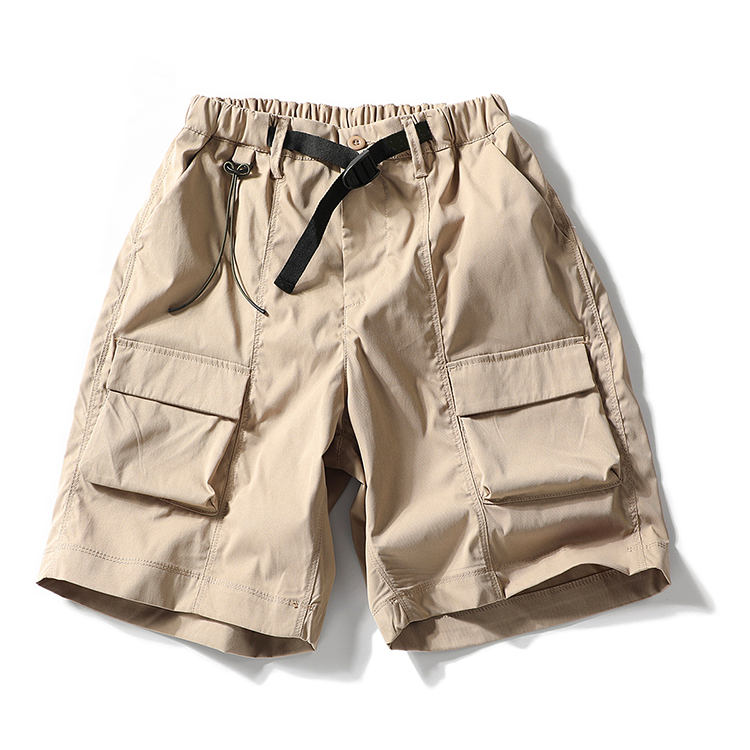 Classic American Workwear Style Khaki Men's Straight Shorts