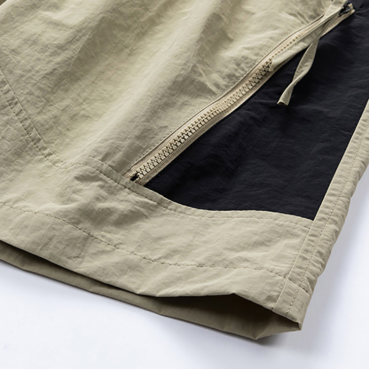 Men's Summer Khaki Casual Colorblock Shorts