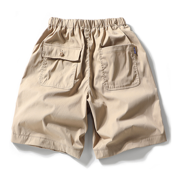 Classic American Workwear Style Khaki Men's Straight Shorts