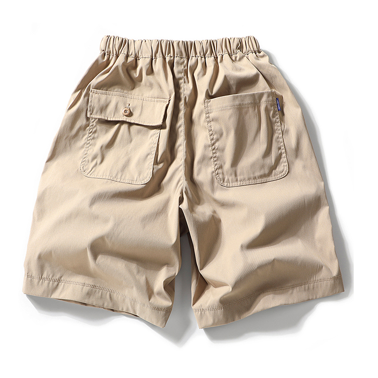 Classic American Workwear Style Khaki Men's Straight Shorts