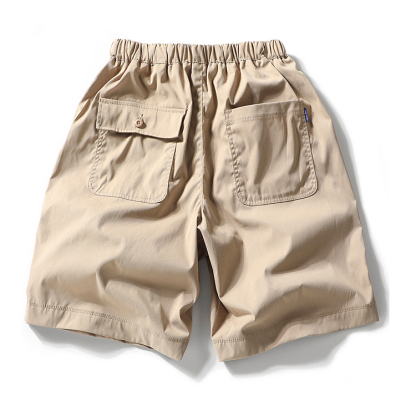 Classic American Workwear Style Khaki Men's Straight Shorts