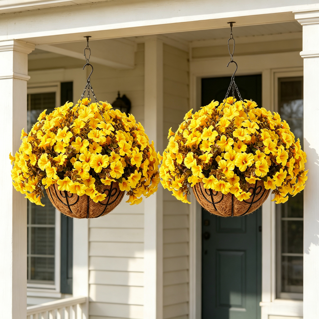 💥$9.99 On Sale Today Only🌼- Artificial Outdoor Sunset Mums Flowers - UV resistant, Waterproof, Windproof