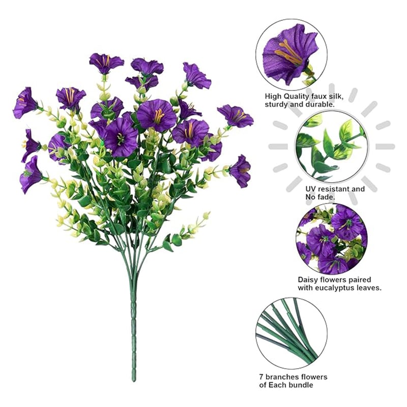 🌸 Spring Summer Home Decoration - 🌿 Fake Silk Colorful Morning Glory