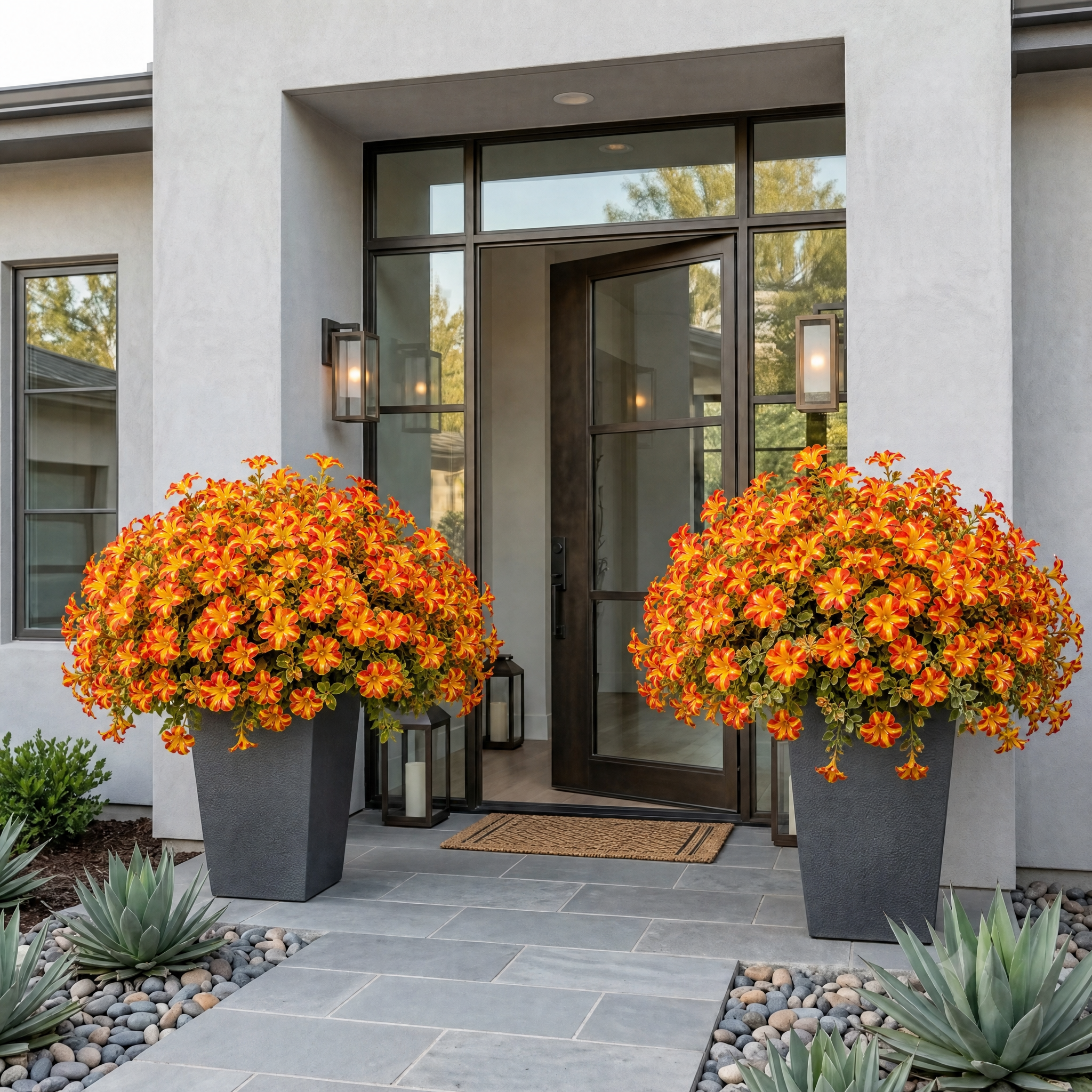 💥$9.99 On Sale Today Only🌼- Artificial Outdoor Sunset Mums Flowers - UV resistant, Waterproof, Windproof