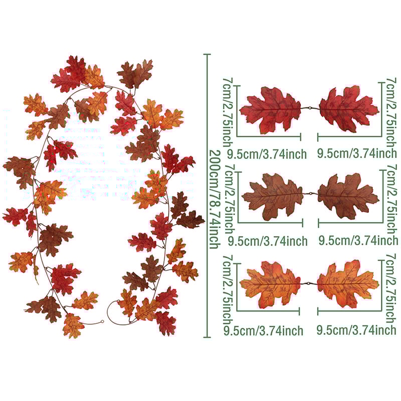 Maple Vine Artificial Maple Leaf Wreath Autumn Maple Leaf Fall Decoration