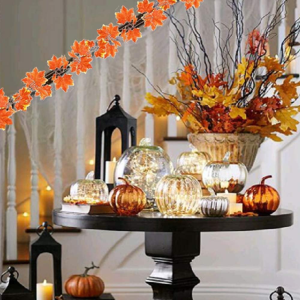 Maple Vine Artificial Maple Leaf Wreath Autumn Maple Leaf Fall Decoration