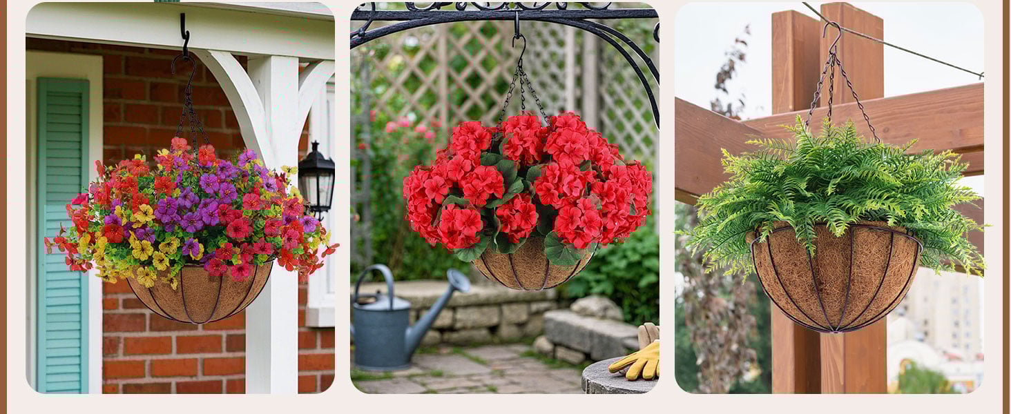 outdoor flowers basket