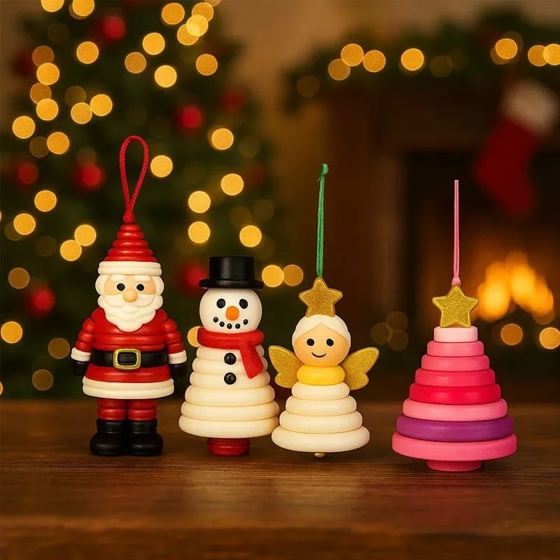 ☃️ DIY Button Snowman Ornament Kit