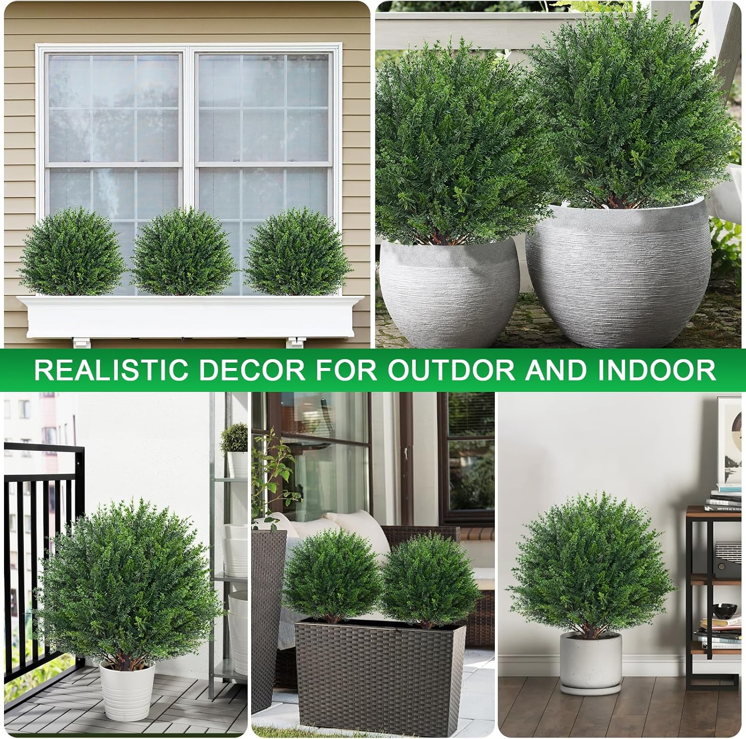 🔥2025 New upgrade hot sales🔥UV Resistant Artificial Cedar Topiary Ball Tree